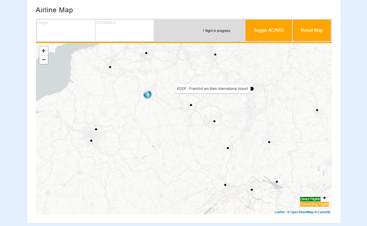 Airline Route Map V2 | CrazyCreatives | Web Development | PhpVMS Services